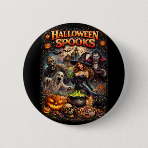 Halloween Spooks 2 Inch Round Button