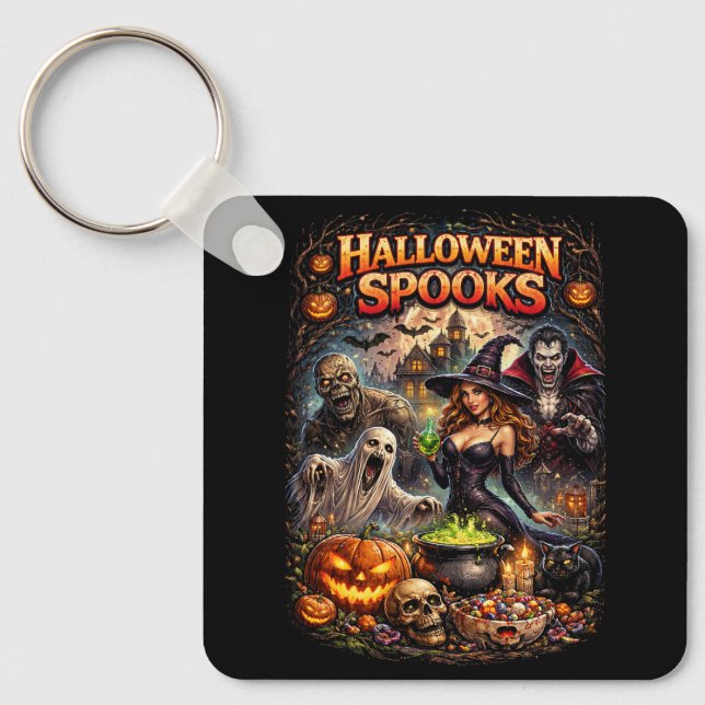 Halloween Spooks Keychain (Front)