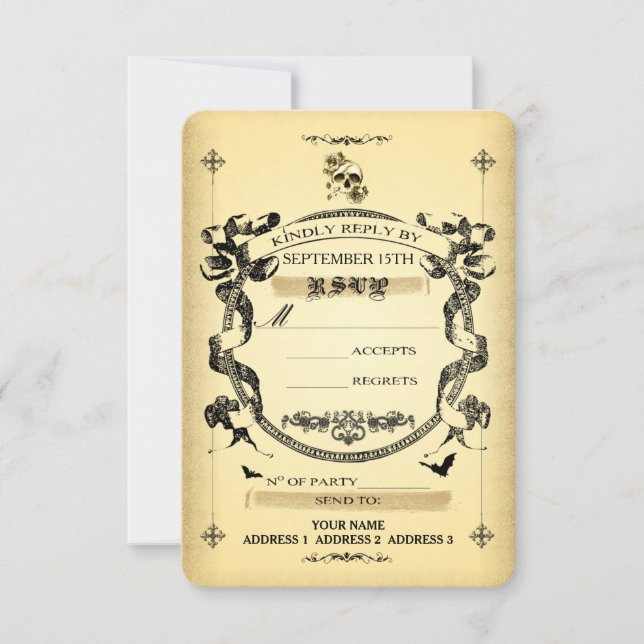 Halloween ~ Spooktacular1 - Reply Card / RSVP (Front)