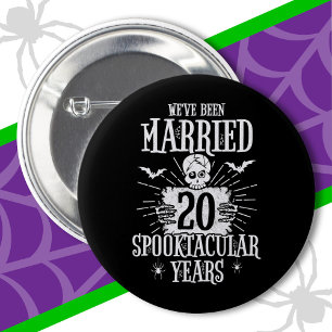 Halloween Spooktacular 20th Wedding Anniversary 2 Inch Round Button