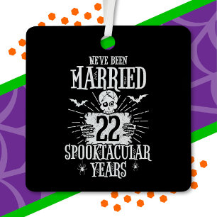 Halloween Spooktacular 22nd Wedding Anniversary Metal Ornament