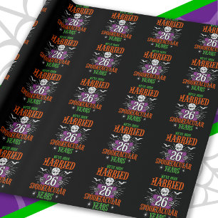 Halloween Spooktacular 26th Wedding Anniversary Wrapping Paper