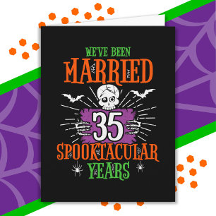 Halloween Spooktacular 35th Wedding Anniversary Card
