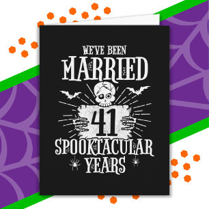 Halloween Spooktacular 41st Wedding Anniversary Card