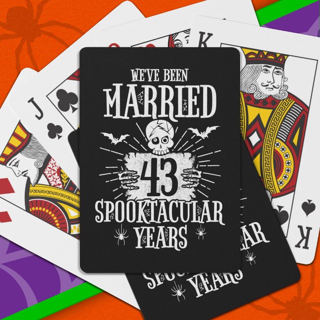 Halloween Spooktacular 43rd Wedding Anniversary Playing Cards (Creator Uploaded)