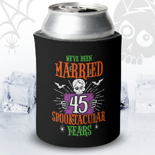 Halloween Spooktacular 45th Wedding Anniversary Can Cooler
