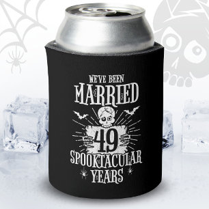Halloween Spooktacular 49th Wedding Anniversary Can Cooler