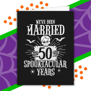 Halloween Spooktacular 50th Wedding Anniversary Card