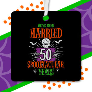 Halloween Spooktacular 50th Wedding Anniversary Metal Ornament