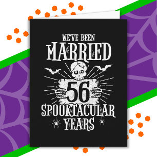 Halloween Spooktacular 56th Wedding Anniversary Card