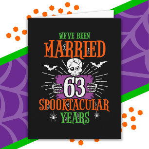 Halloween Spooktacular 63rd Wedding Anniversary Card