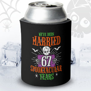 Halloween Spooktacular 67th Wedding Anniversary Can Cooler