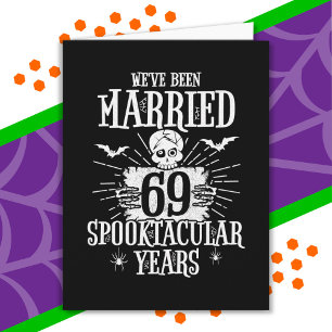 Halloween Spooktacular 69th Wedding Anniversary Card