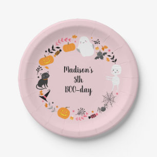 Halloween Spooktacular Boo-Day Birthday Paper Plate