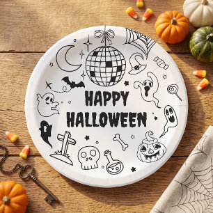 Halloween Spooktacular Costume Kids Birthday Party Paper Plate