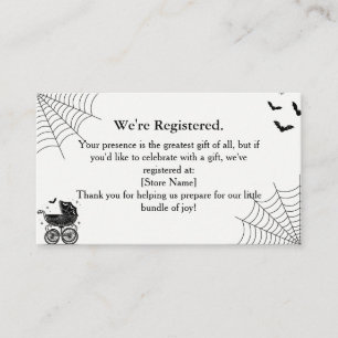 Halloween Spooky Baby Shower Registry Enclosure  Card