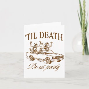 Halloween Spooky Bachelorette Party til Death Do U Card
