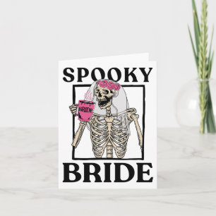 Halloween Spooky Bride Bridesmaid Skeleton Bachelo Card