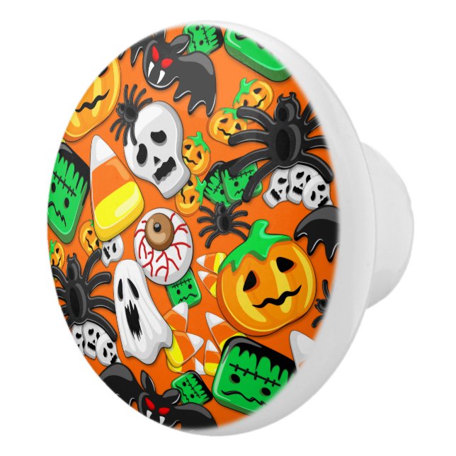 Halloween Spooky Candies Party    Ceramic Knob (Right)