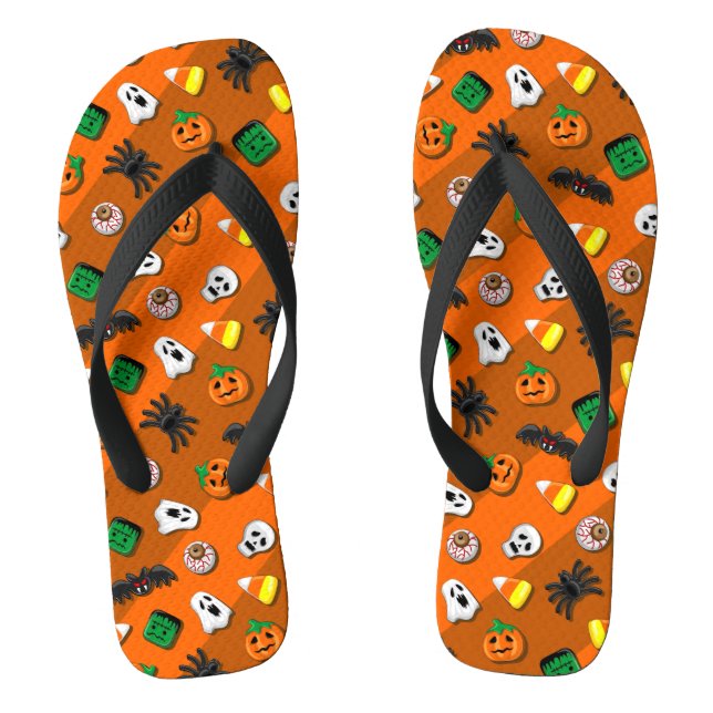 Halloween Spooky Candies Party    Flip Flops (Footbed)