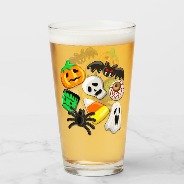 Halloween Spooky Candies Party    Glass (Front Filled)
