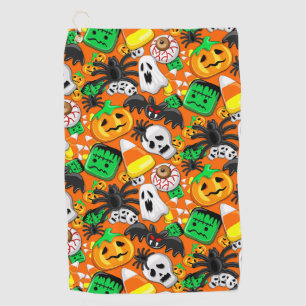 Halloween Spooky Candies Party Golf Towel