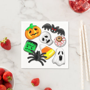 Halloween Spooky Candies Party    Napkin