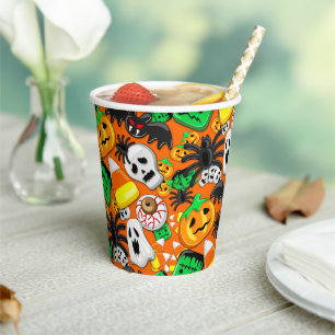 Halloween Spooky Candies Party    Paper Cups