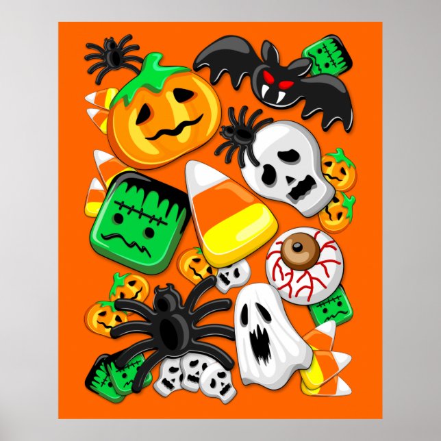 Halloween Spooky Candies Party     Poster (Front)