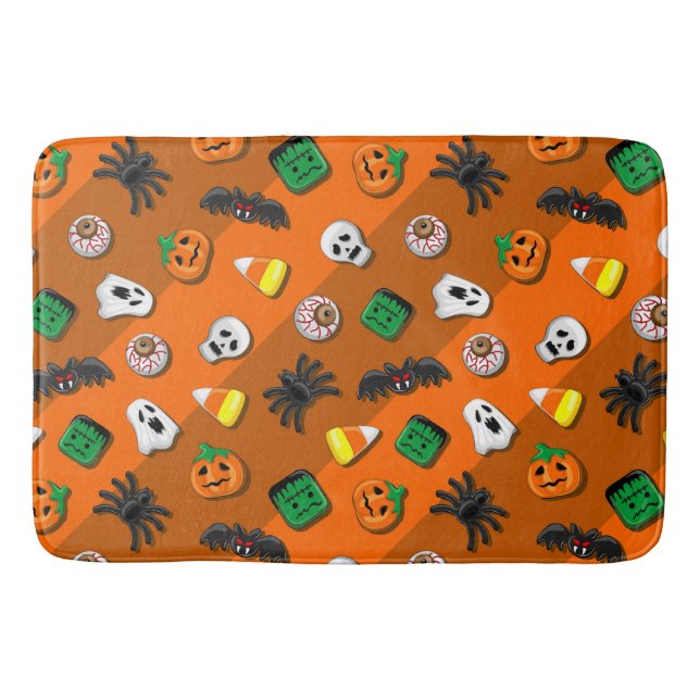 Halloween Spooky Candies Party       Table Lamp Bath Mat (Front)