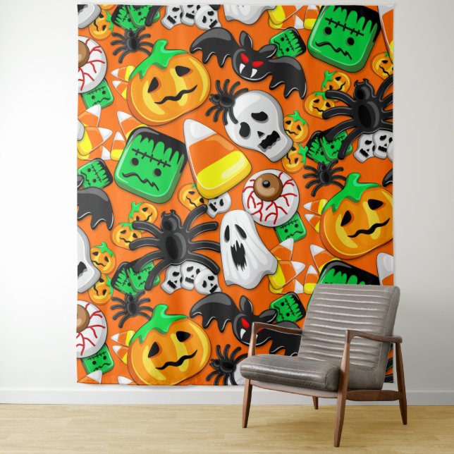 Halloween Spooky Candies Party    Tapestry (In Situ)