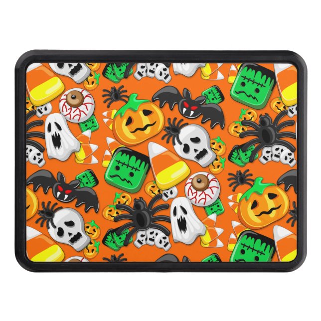 Halloween Spooky Candies Party     Trailer Hitch Cover (Front)