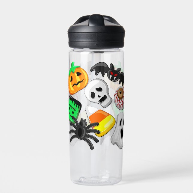 Halloween Spooky Candies Party    Water Bottle (Front)