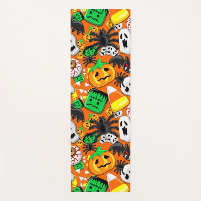 Halloween Spooky Candies Party    Yoga Mat (Front)