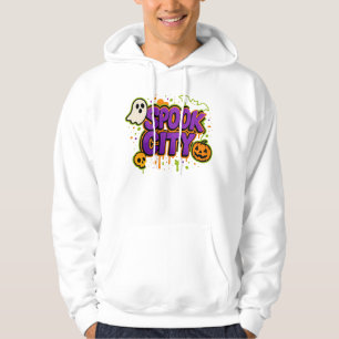 Halloween Spooky City Graffiti Clothes Unisex Hoodie