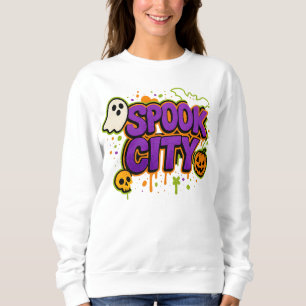 Halloween Spooky City Graffiti Clothes Unisex  Sweatshirt