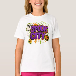 Halloween Spooky City Graffiti Clothes Unisex T-Shirt