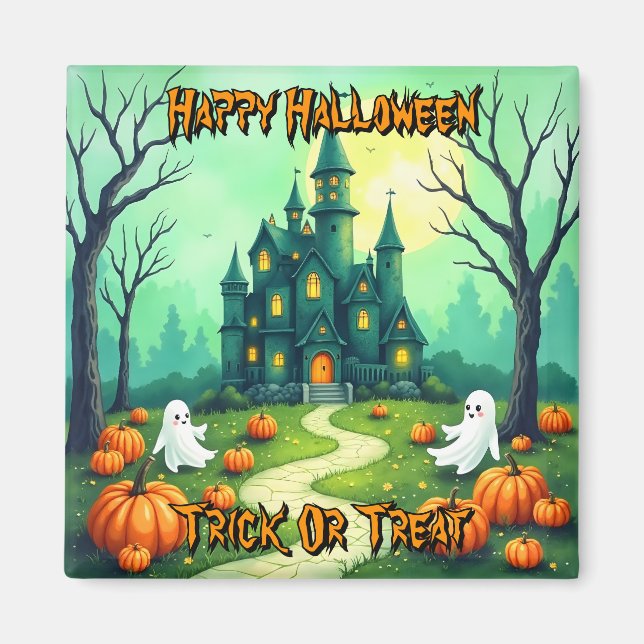 Halloween Spooky Cute Modern Collection Magnet (Front)