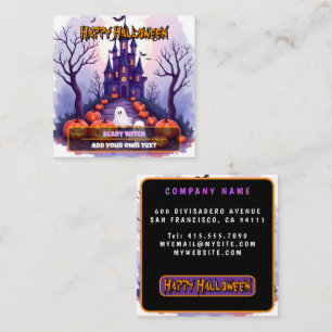 Halloween Spooky Cute Popular Collection Square Business Card