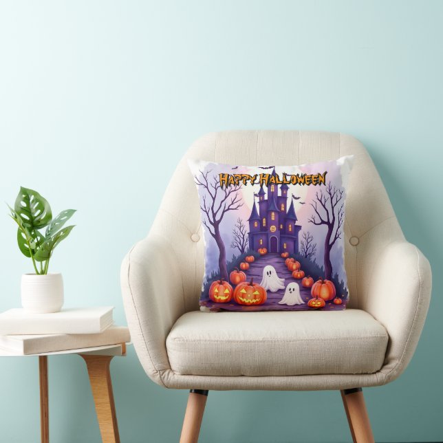Halloween Spooky Cute Popular Collection Throw Pillow (Chair)