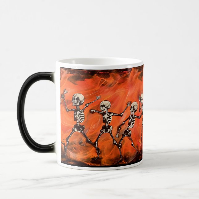 Halloween Spooky Dancing Skeletons - Morphing Mug (Left)