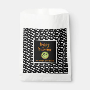 Halloween spooky eyes green cookie no tricks favour bag