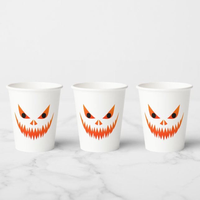 Halloween Spooky Face Paper Cups (Multi)