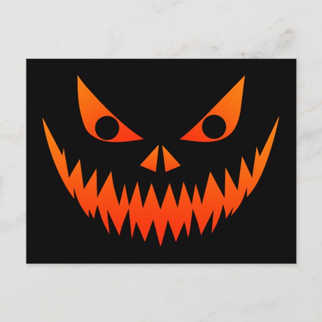 Halloween Spooky Face Postcard (Front)