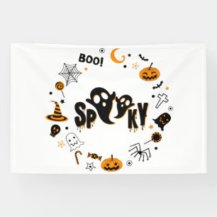 Halloween Spooky Ghost 4x6 Vinyl Banner