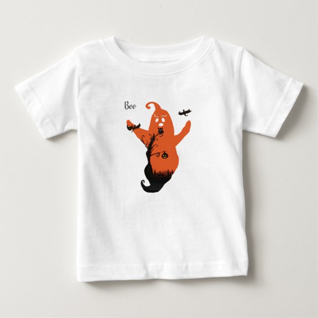 Halloween Spooky Ghost Custom T-Shirt (Front)