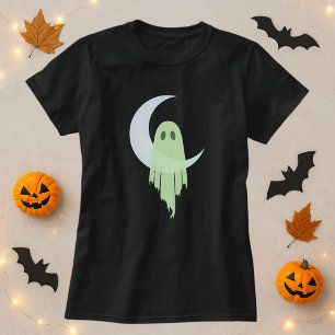 Halloween Spooky Ghost Dripping Moon T-Shirt