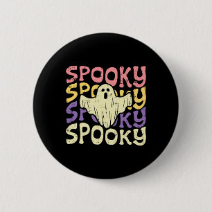 Halloween Spooky Ghost Retro Groovy Costume Women  2 Inch Round Button