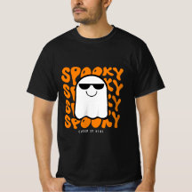 Halloween Spooky Ghost Unisex 100% Cotton T-shirt
