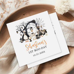 Halloween Spooky Goose 1st Birthday Party Napkin